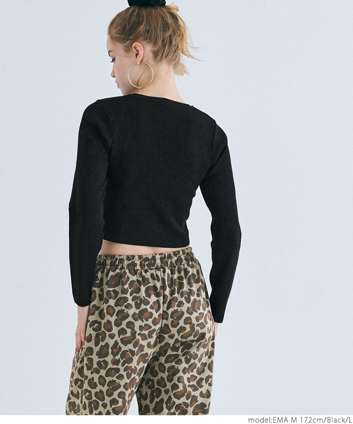 Cropped knit top