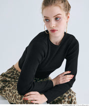 Cropped knit top
