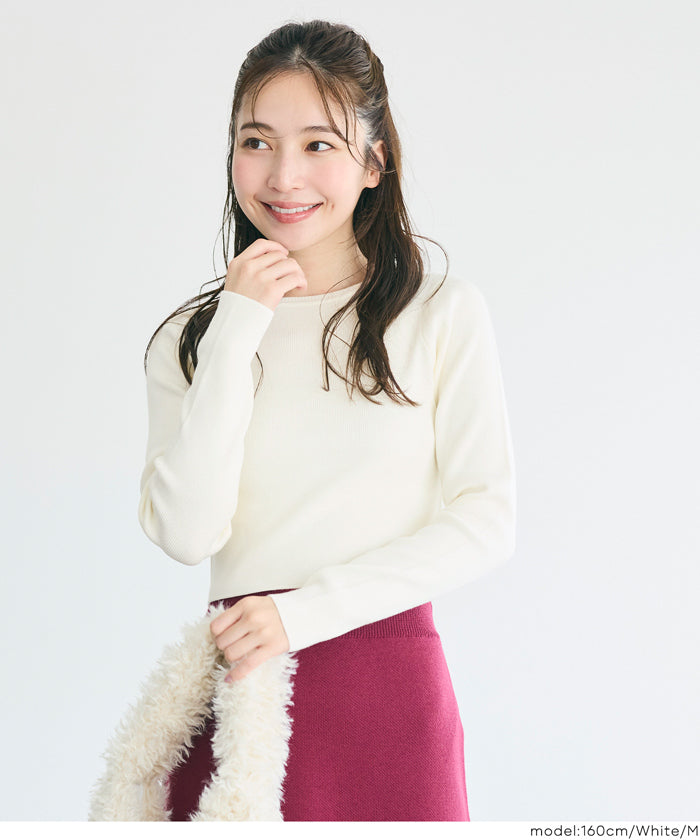 Cropped knit top