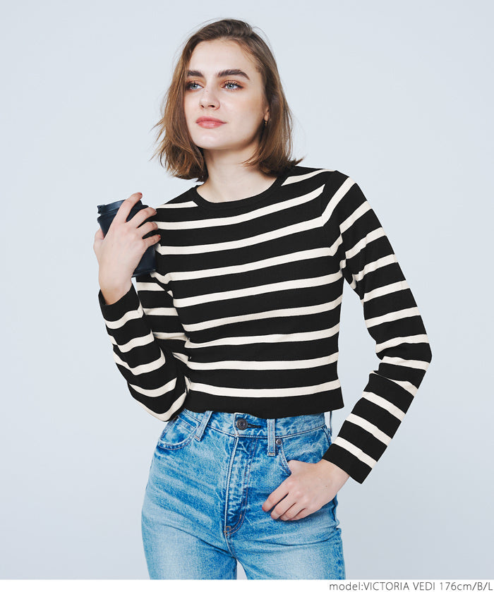 Cropped knit top