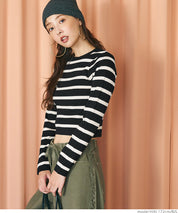 Cropped knit top