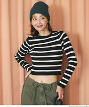 Cropped knit top