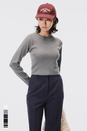 Cropped knit top