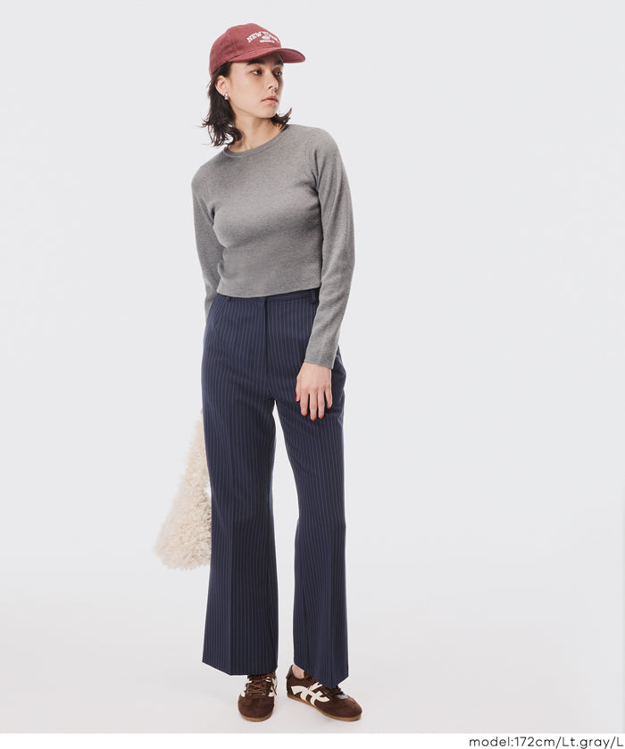 Cropped knit top