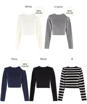 Cropped knit top