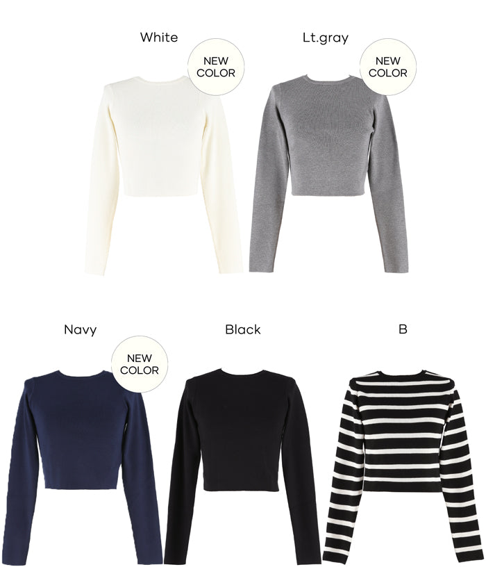 Cropped knit top