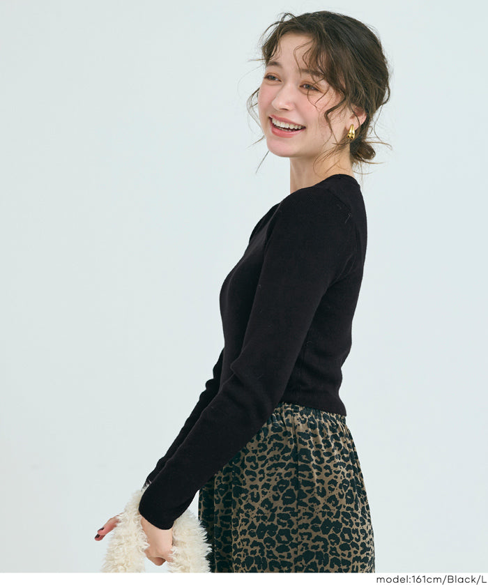 Cropped knit top