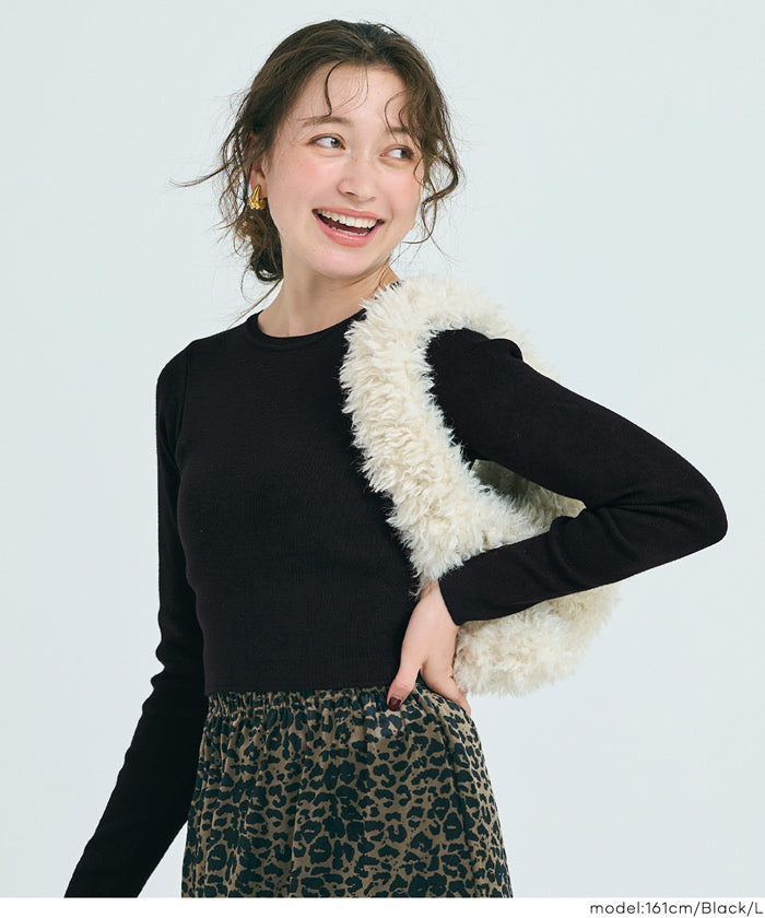 Cropped knit top