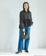 假兩件日系長袖毛衣娃娃上衣