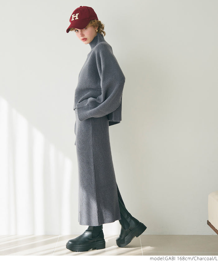 Knit top and skirt set