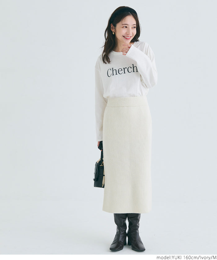 Knit top and skirt set
