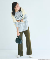 【可剪裁】薄款百褶修身喇叭寬褲