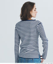 Angora touch boat neck rib knit