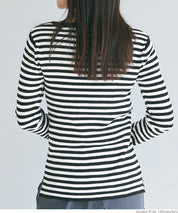 Angora touch boat neck rib knit