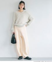 Loose wide knit pants