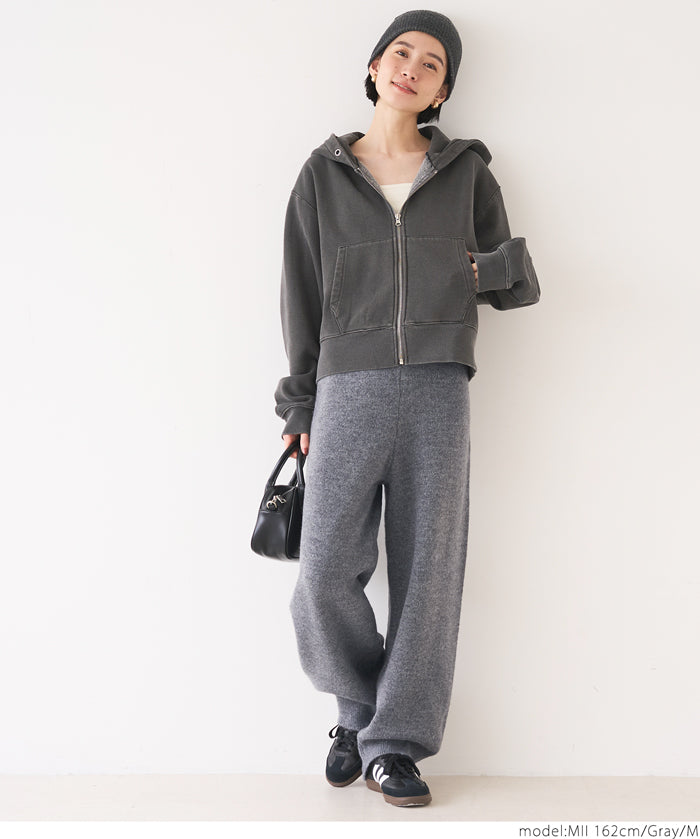 Loose wide knit pants