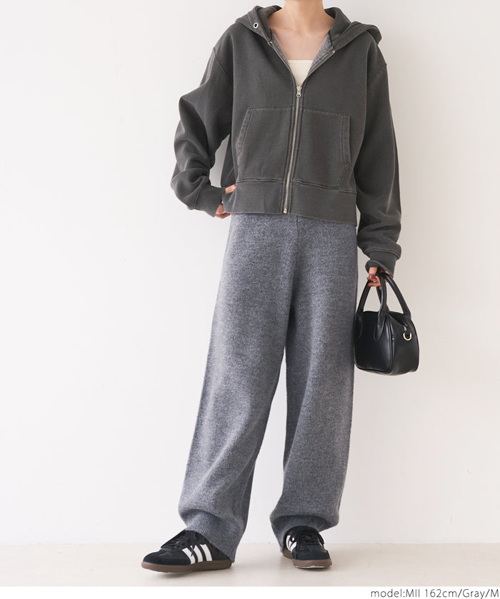 Loose wide knit pants