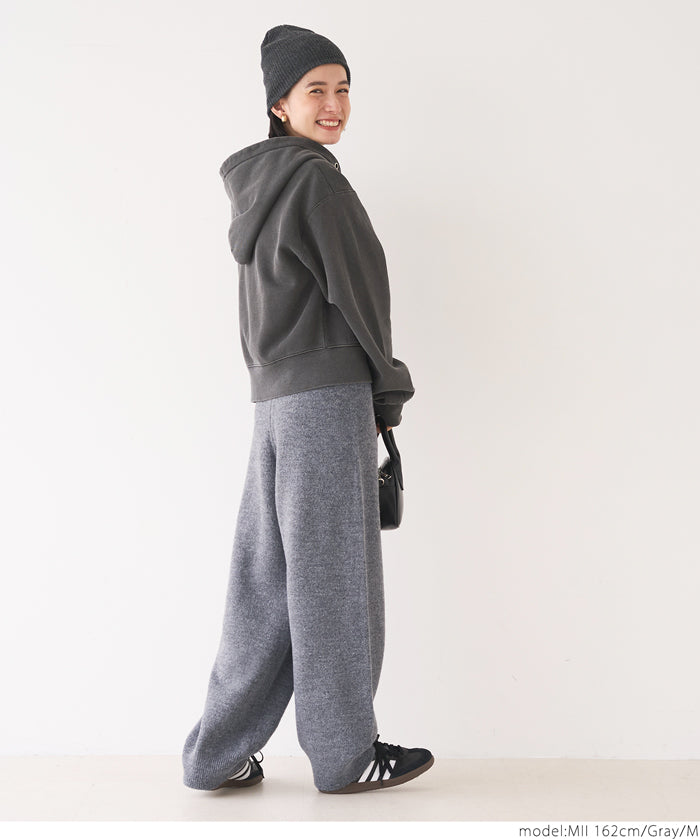 Loose wide knit pants