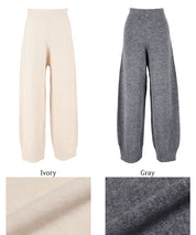 Loose wide knit pants