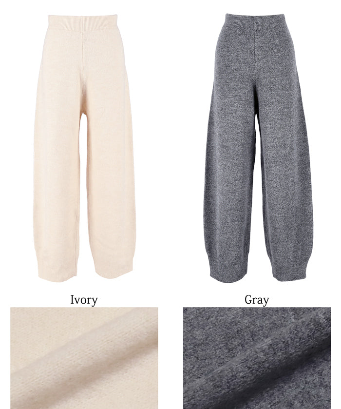 Loose wide knit pants