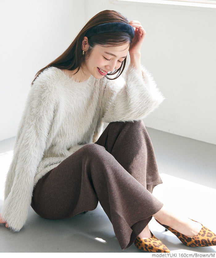 Easy knit wide pants