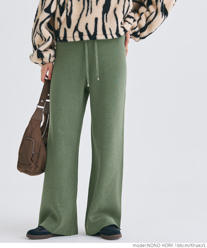 Easy knit wide pants