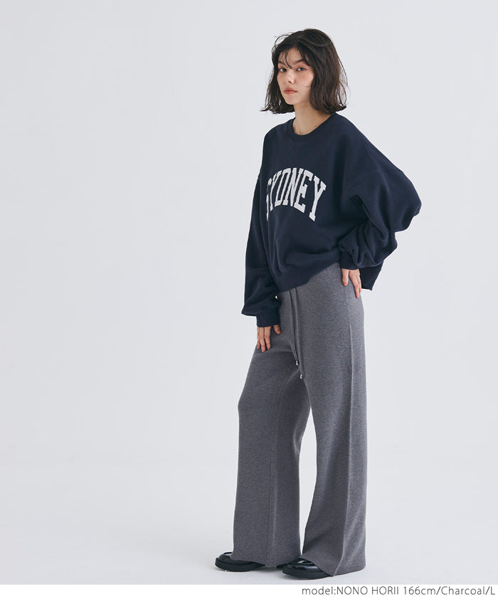 Easy knit wide pants