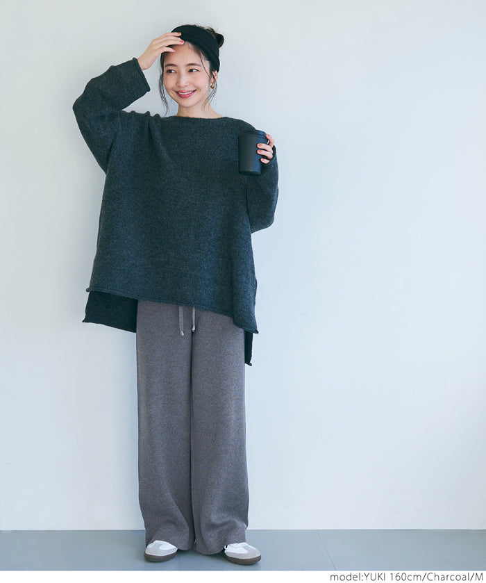 Easy knit wide pants