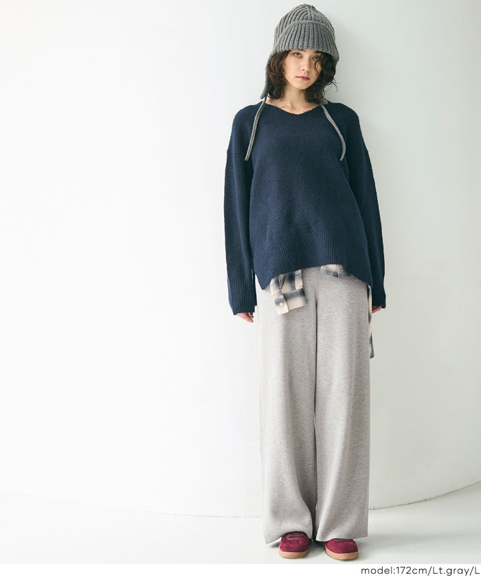 Easy knit wide pants