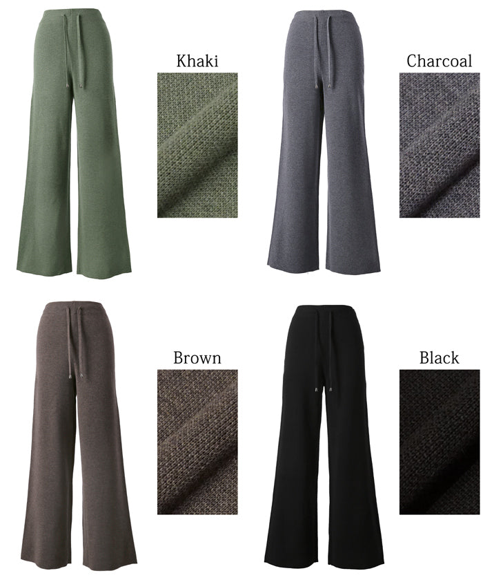 Easy knit wide pants