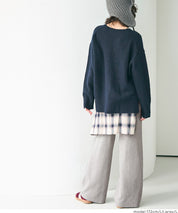 Easy knit wide pants