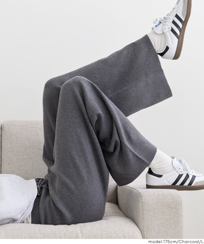 Easy knit wide pants