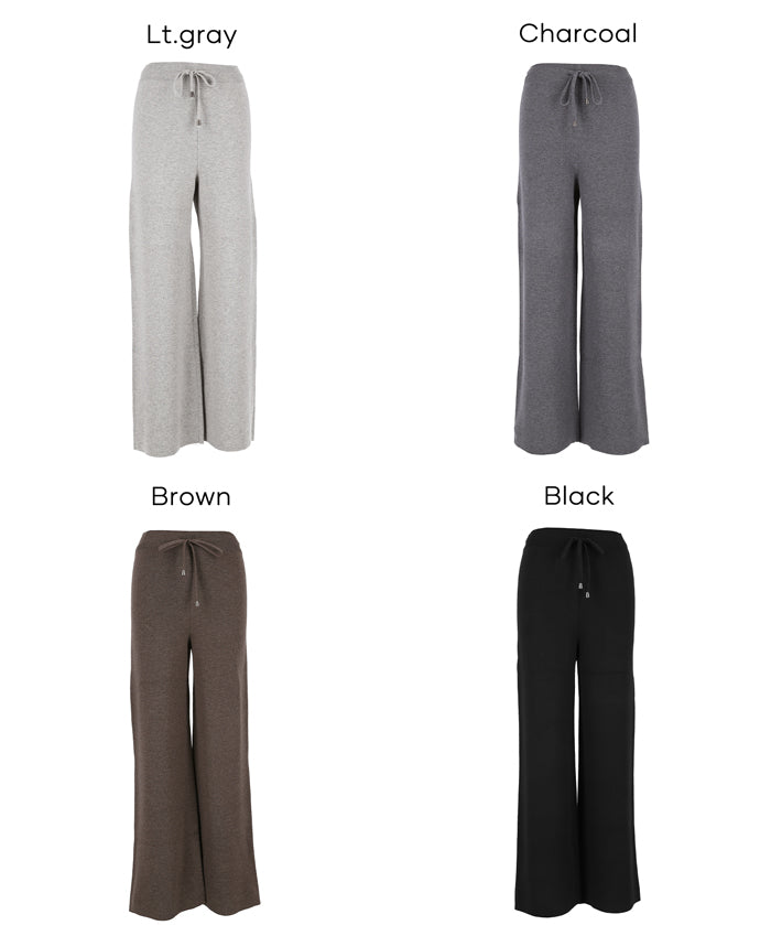 Easy knit wide pants