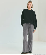 【可剪裁】秋冬款百搭螺紋休閒寬褲