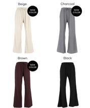 【可剪裁】秋冬款百搭螺紋休閒寬褲