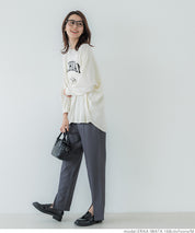 Dolman sleeve logo cotton top