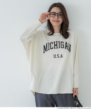 Dolman sleeve logo cotton top