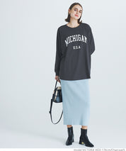 Dolman sleeve logo cotton top