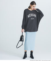 Dolman sleeve logo cotton top