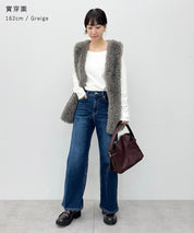 日系奢華感毛毛背心