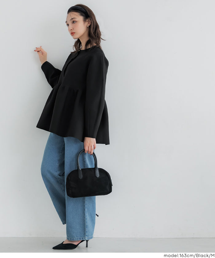 日系金釦娃娃針織長袖上衣