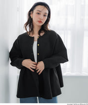 日系金釦娃娃針織長袖上衣