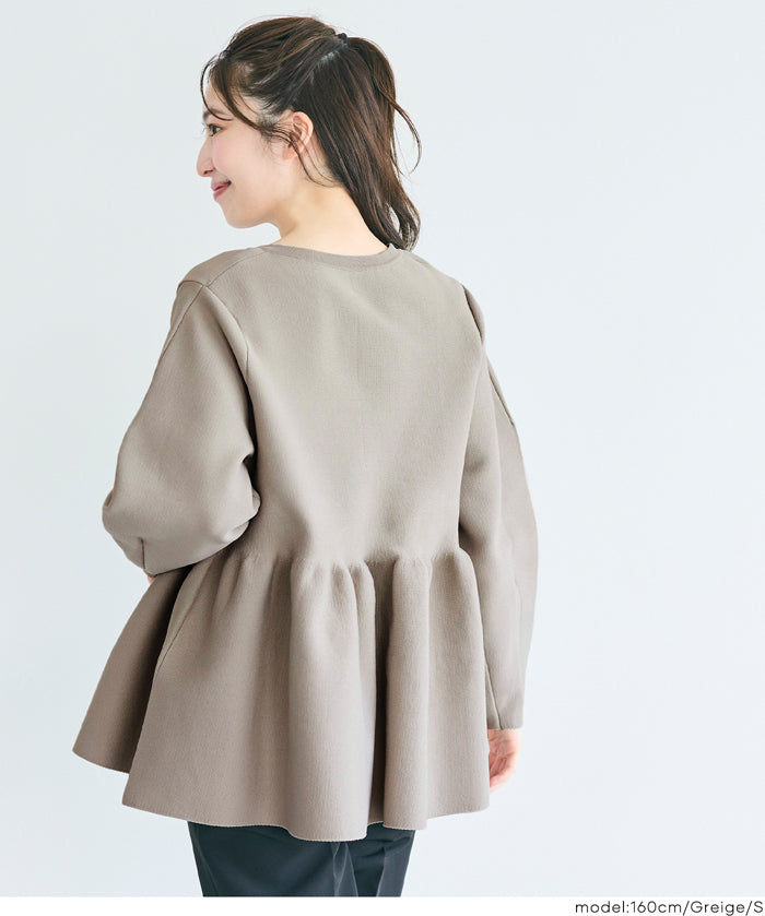 日系金釦娃娃針織長袖上衣