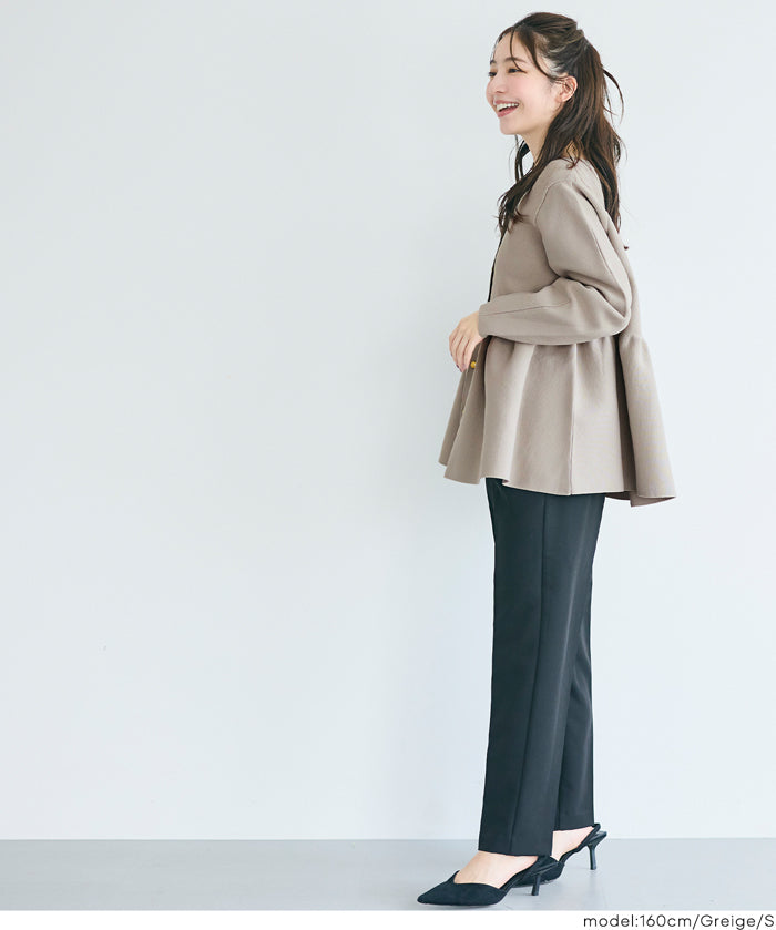 日系金釦娃娃針織長袖上衣