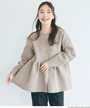 日系金釦娃娃針織長袖上衣