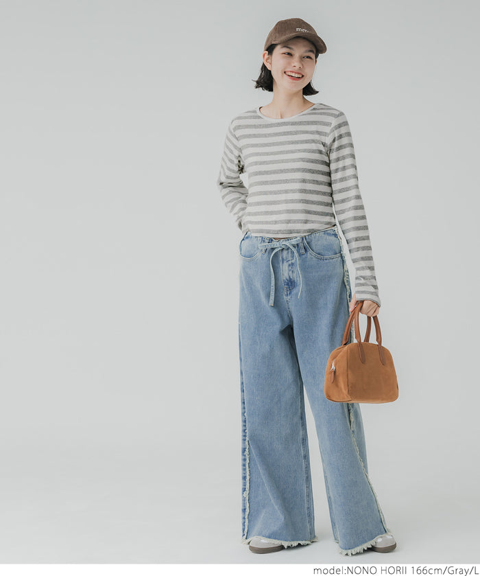 Cropped striped top