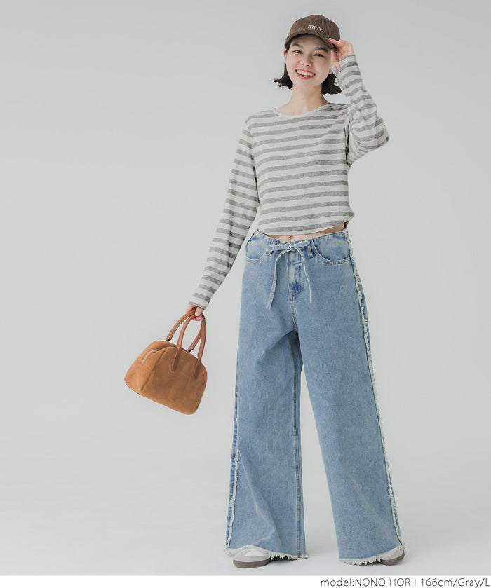 Cropped striped top