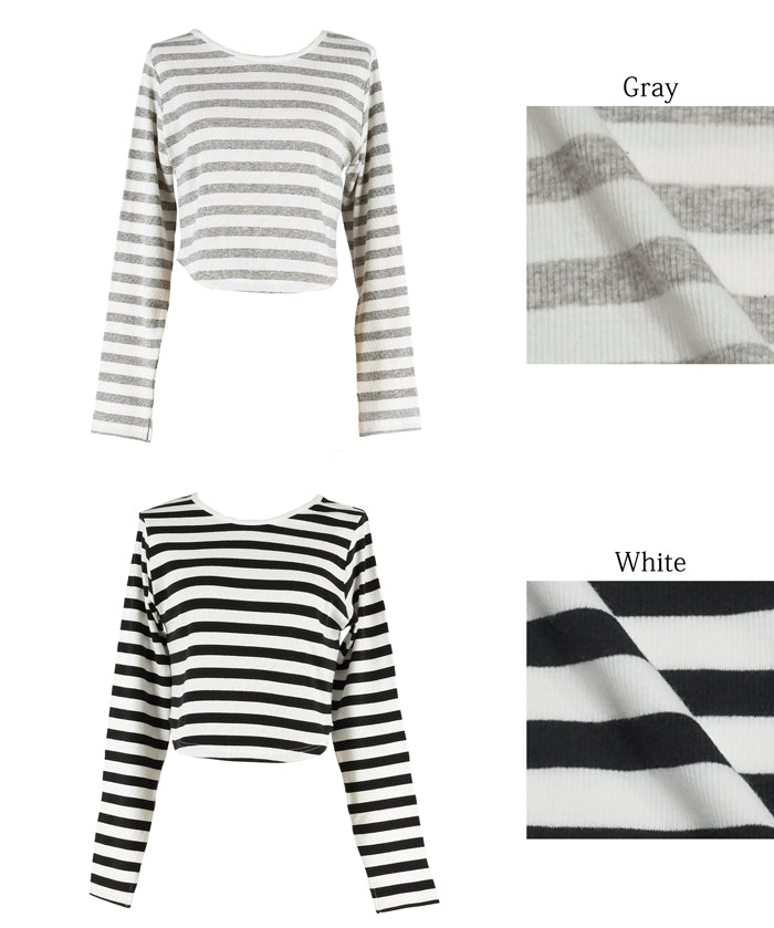 Cropped striped top