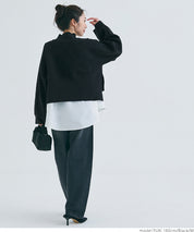 [2-piece set] high neck knit & blouse