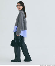[2-piece set] high neck knit & blouse